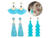 Get online Imported Blue Tassel Earrings for Girls In Pakistan 