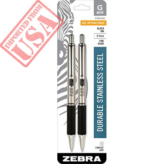 zebra pen g-402 stainless steel retractable gel pen shop online in pakistan