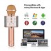 Wireless Bluetooth Karaoke Microphone,3-in-1 Portable Handheld karaoke Mic Home Party Birthday Speaker Machine for iPhone/Android/iPad/Sony, PC and All Smartphone(Rose Gold)