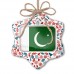 NEONBLOND Christmas Ornament Pakistan Flag Red White Blue Xmas