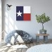 EZON-CH Canvas Wall Art Square Oil Painting Modern Artworks Office Home Decor,The Flag of State of Texas Blue Red White Canvas Artworks,Stretched by Wooden Frame,Ready to Hang,16 x 16 Inch